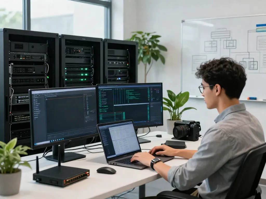rokok88 modern server infrastructure with IT professional optimizing performance
